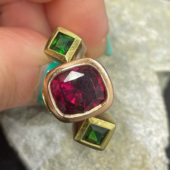 18K gold and rose gold custom made ring - Picture 9 of 10